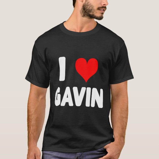 Camiseta I Love Gavin - Heart  (Frente)