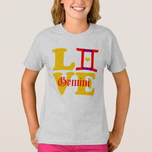 Camiseta ♊! I Love Gemini-Best-Zodiac Sign Fabuloso