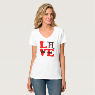 Camiseta ♊! I Love Gemini-Best-Zodiac Sign Nano V-Neck