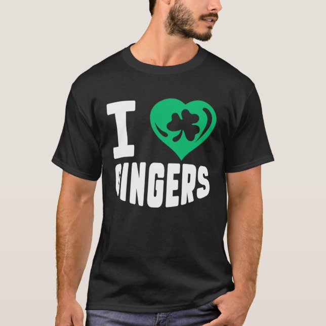 Camiseta I Love Gingers Ireland Redhead Red Orange Haired W (Frente)