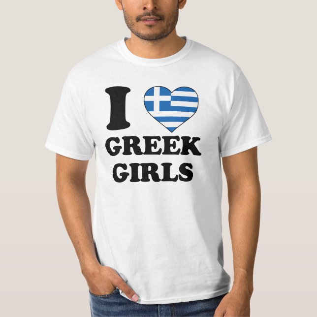 Camiseta I love Greek Girls (Frente)