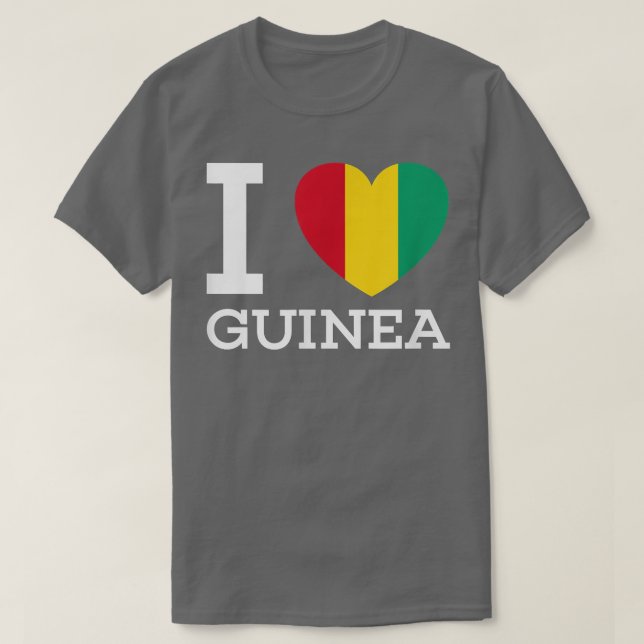Camiseta I Love GUINEA Flag Heart special T  for Guinea Lov (Frente do Design)