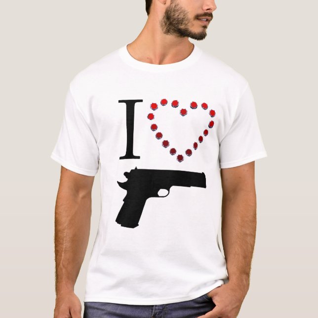 CAMISETA I LOVE GUN (Frente)