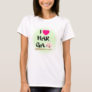 Camiseta I Love Har Gao (camarão dobrando)
