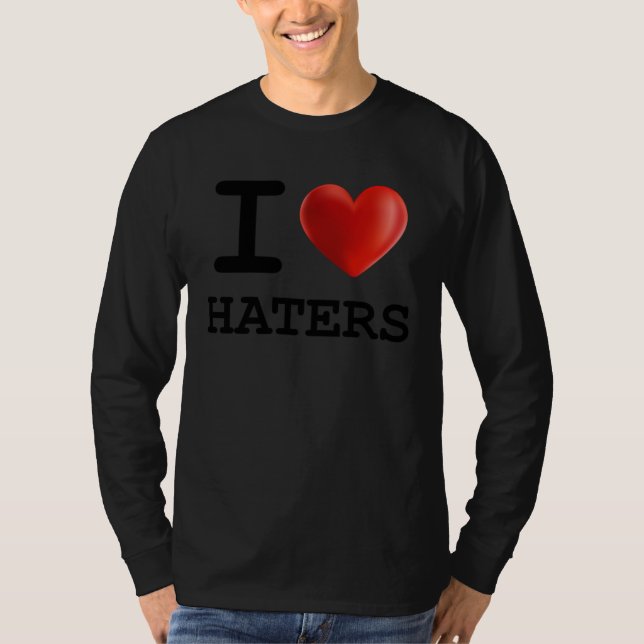 Camiseta I Love HATERS Heart    Present (Frente)