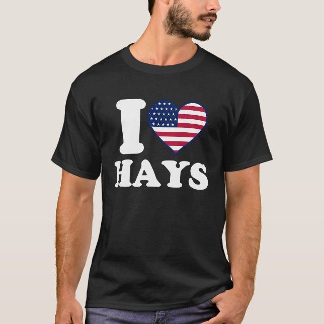 Camiseta I love Hays I heart Hays (Frente)