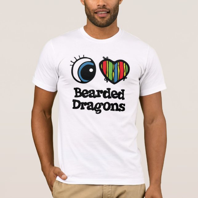 Camiseta I Love (Heart) Bearded dragons (Frente)