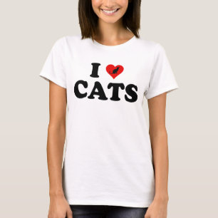 Camiseta I Love (Heart) Cats