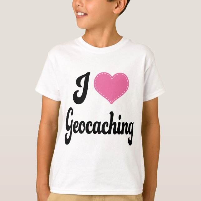 Camiseta I Love (Heart) Geocaching (Frente)