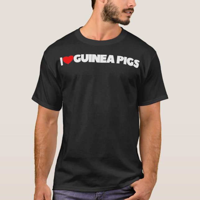Camiseta I Love Heart Guinea Pigs Premium  (Frente)