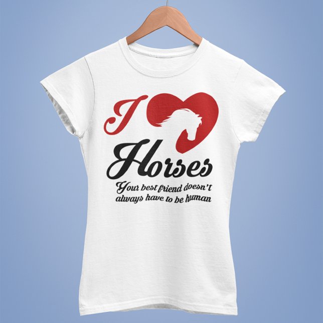 Camiseta I Love/Heart Horses (Criador carregado)