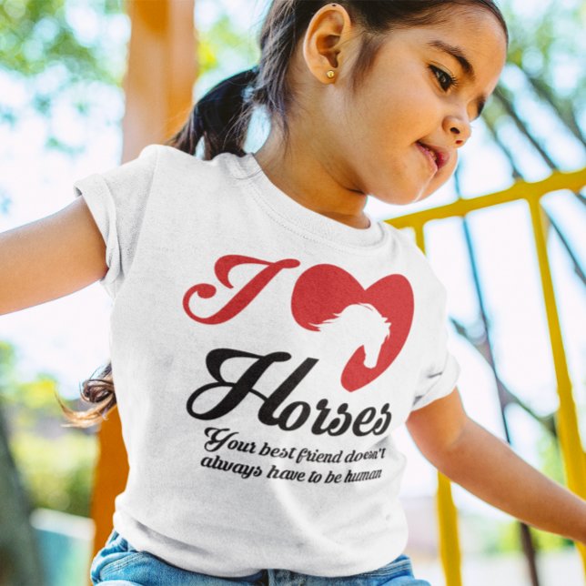 Camiseta I Love/Heart Horses (Criador carregado)