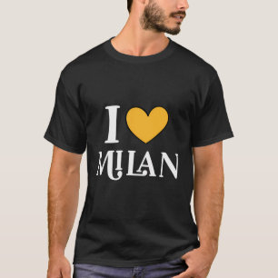 Camiseta I Love Heart Milan Itália