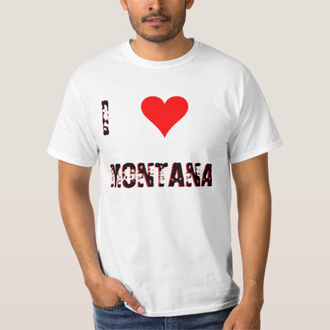 Camiseta I Love (Heart) MONTANA (Frente)