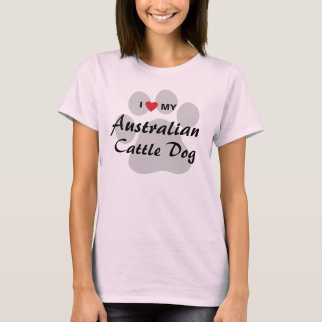 Camiseta I Love (Heart) My Australian Cattle Dog Lovers (Frente)