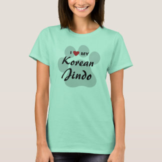 Camiseta I Love (Heart) My Coreano Jindo Dog Lovers Shirt