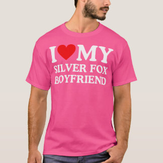 Camiseta I Love (Heart) My Silver Fox Namorado