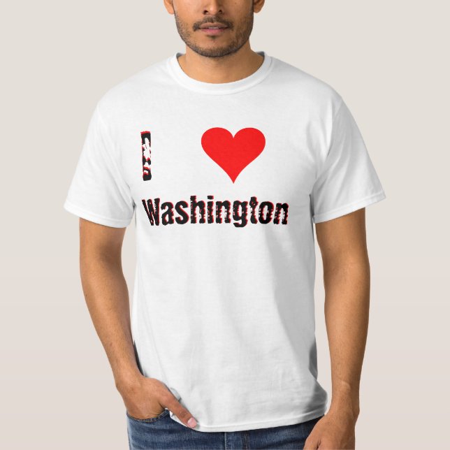 Camiseta I Love (Heart) Washington (Frente)