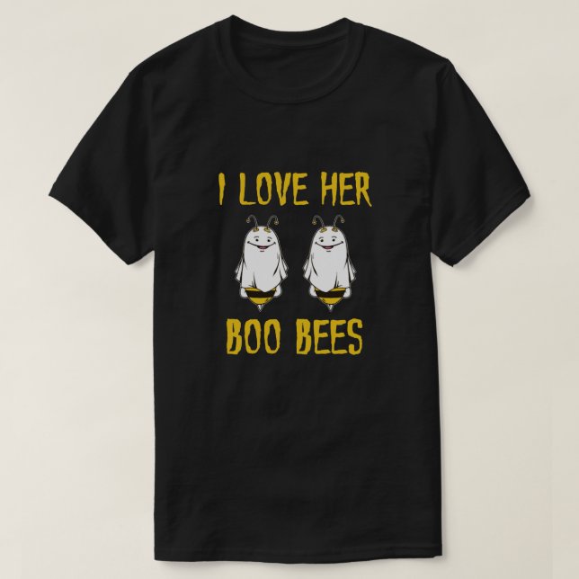 Camiseta I love her boo bees Classic  (Frente do Design)