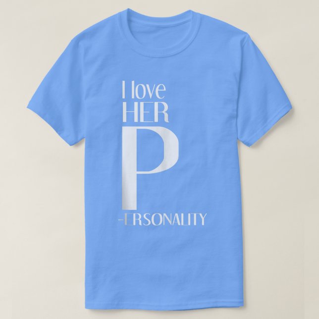 Camiseta I Love Her P I Love His D Partner Matching Outfit  (Frente do Design)