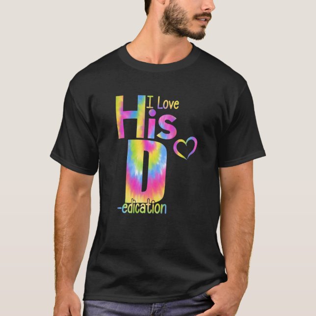 Camiseta i love his d dedication i love her p personality m (Frente)