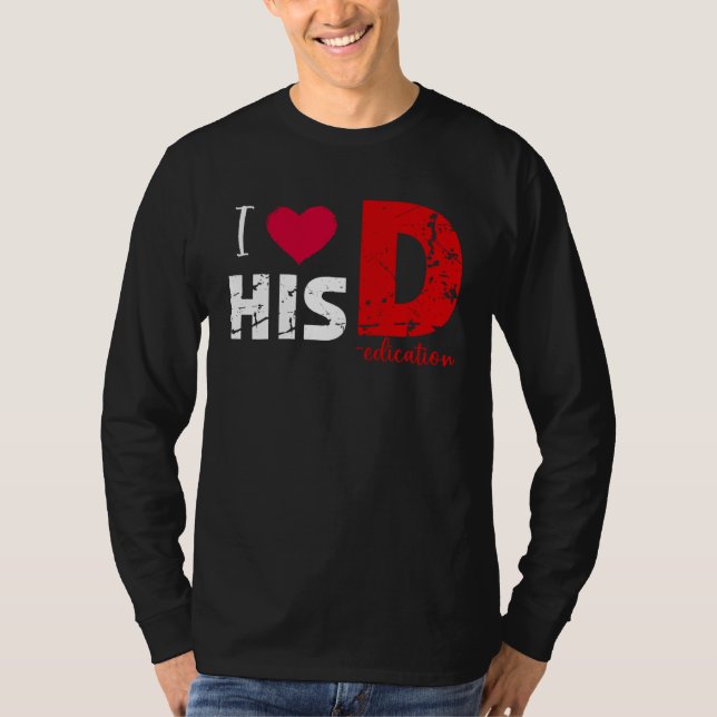 Camiseta I Love His D Love Her P  Valentines Day Matching C (Frente)