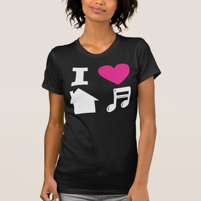 Camiseta I love house music (Frente)