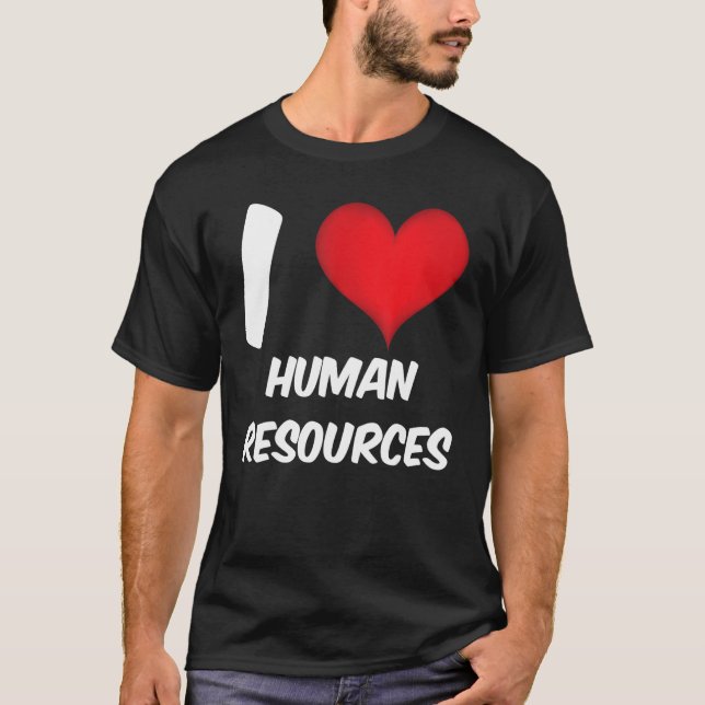 Camiseta I love HR Red Heart Human Resources (Frente)