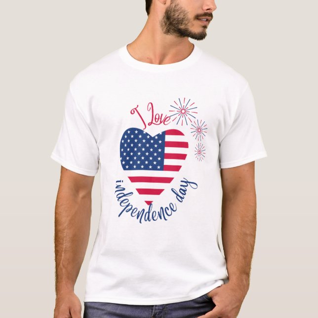 Camiseta I love independence day (Frente)