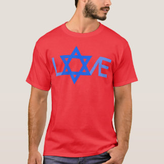 Camiseta I Love Israel Jewish Star of David Gift for Jew Fr