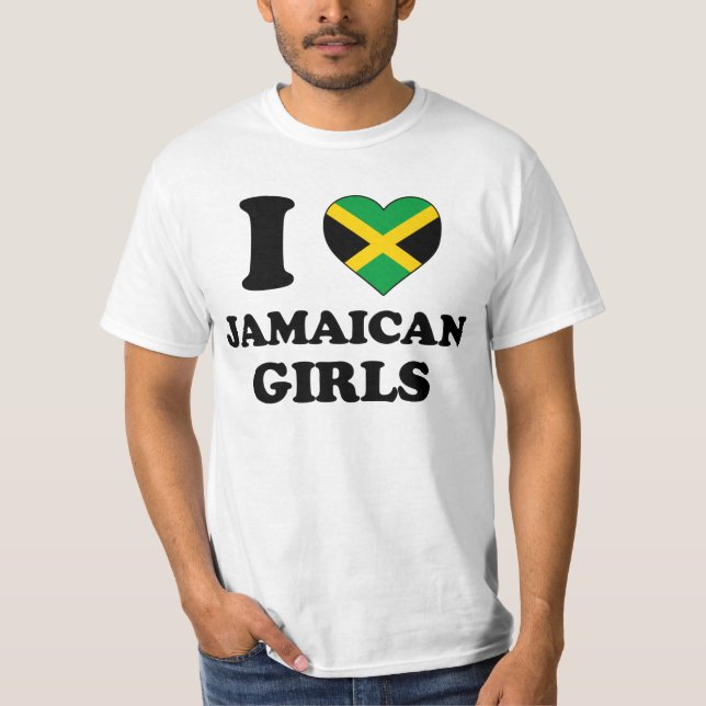 Camiseta I love Jamaican Girls (Frente)