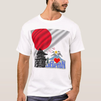 Camiseta I Love Japan – Spirit of the Rising Sun