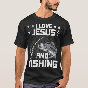 Camiseta I Love Jesus and Fishing Fly Fishing 