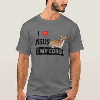 Camiseta I Love Jesus And My Corgi Christian Pet Parents We
