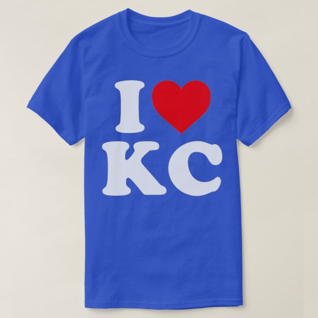 Camiseta I Love Kansas City KC  Heart  (Frente do Design)