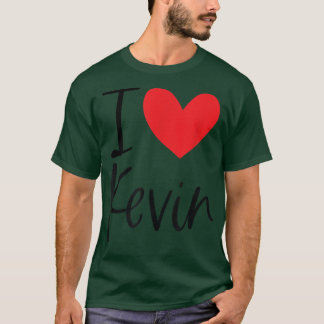 Camiseta I Love Kevin Name Heart Personalized Men Guy BFF F