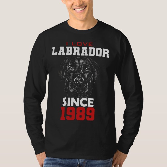Camiseta I love labrador since 1989 (Frente)