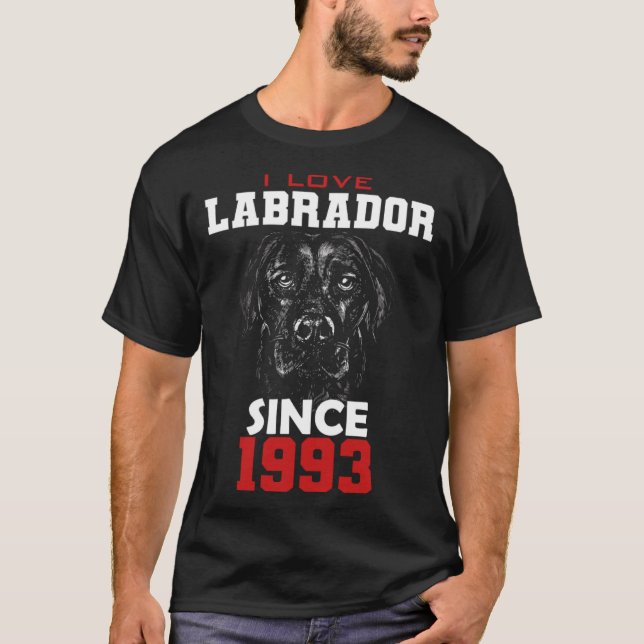 Camiseta I love labrador since 1993 (Frente)