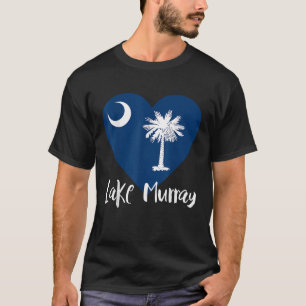 Camiseta I Love Lake Murray Carolina do Sul SC Heart Flag P