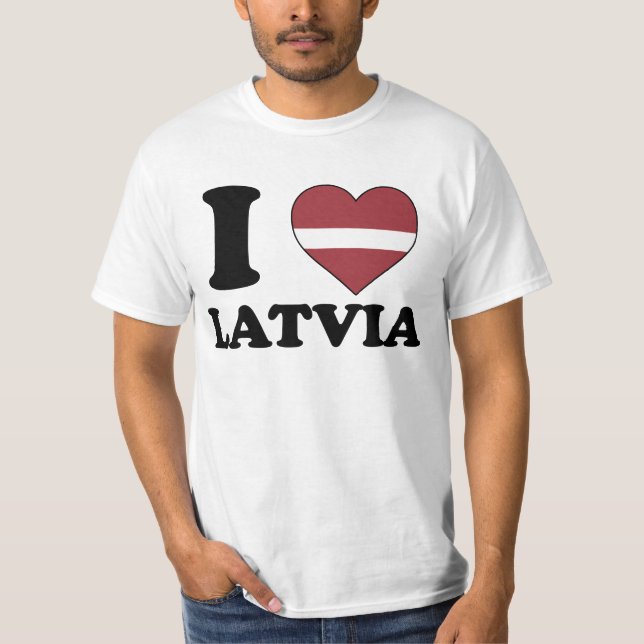 Camiseta I love Latvia (Frente)