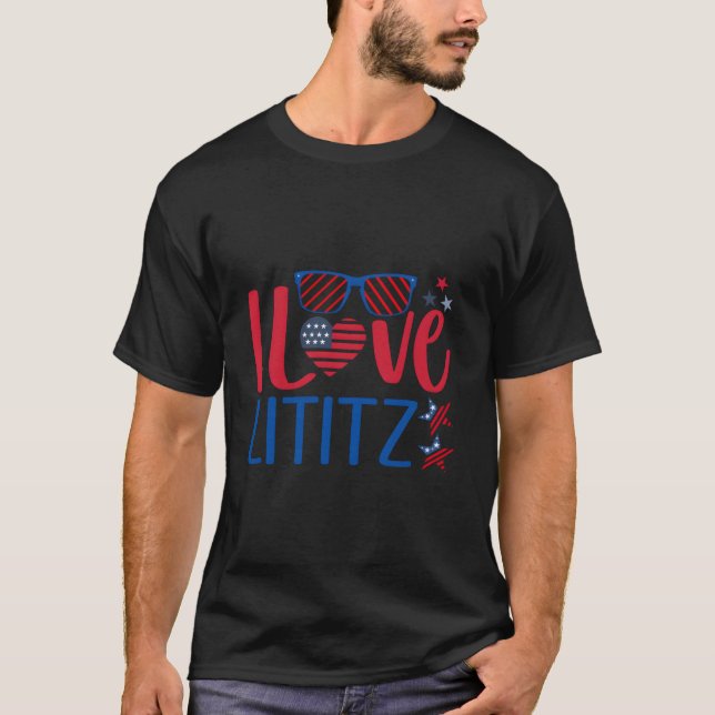 Camiseta I Love Lititz Fourth 4Th Of July 2023 (Frente)