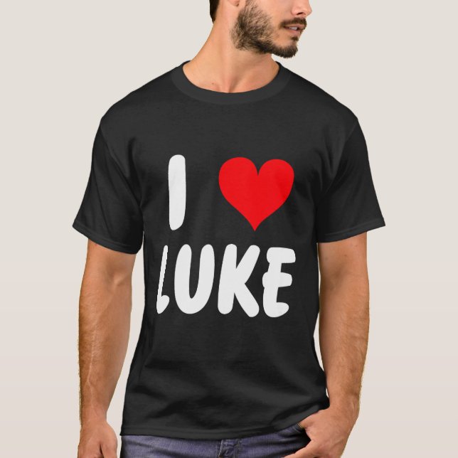 Camiseta I Love Luke - Heart - Name  (Frente)