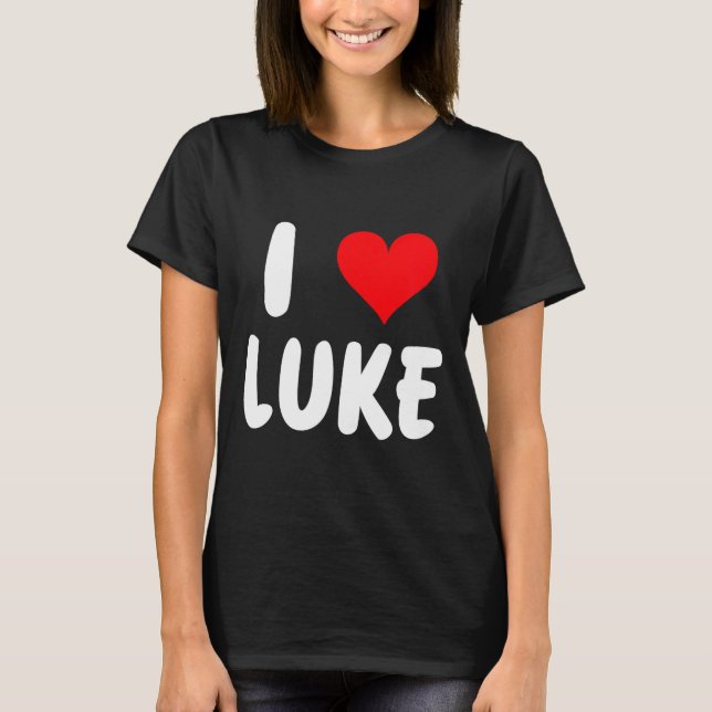 Camiseta I Love Luke - Heart - Name  (Frente)