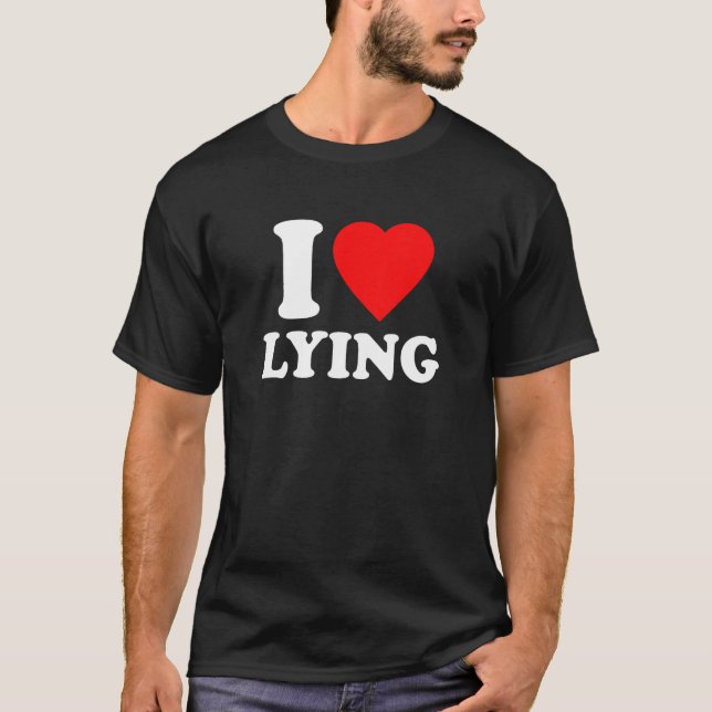 Camiseta I Love Lying   I Heart Lying Y2k (Frente)