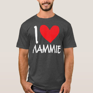 Camiseta I Love Mammie Name Heart Personalized Girl Woman B