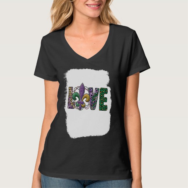 Camiseta I Love Mardi Gras  Carnival Party mardi gras (Frente)