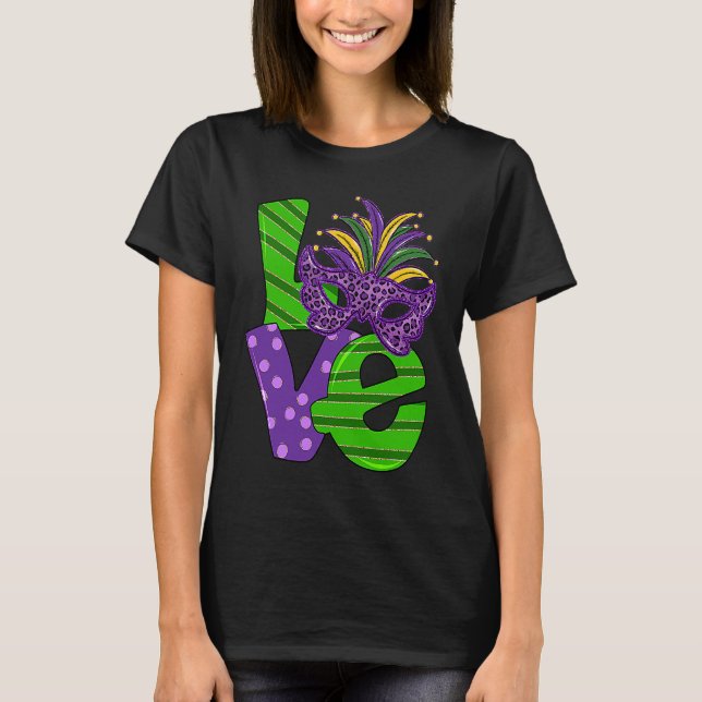 Camiseta I Love Mardi Gras  Mardi Gras  For Girls (Frente)