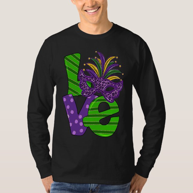 Camiseta I Love Mardi Gras  Mardi Gras  For Girls (Frente)