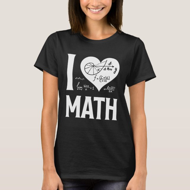 Camiseta I Love Math  2 (Frente)