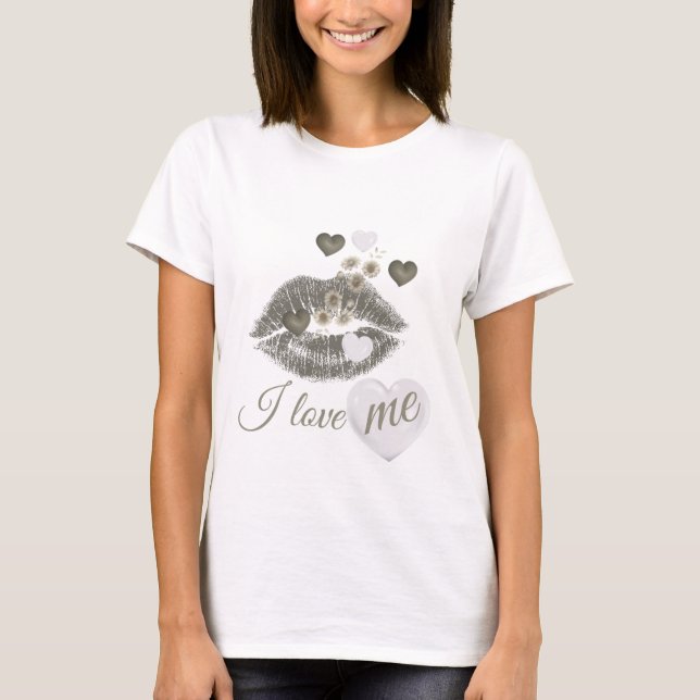 Camiseta I Love Me – Selbstliebe T-Shirt Grün (Frente)